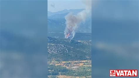 Muğla da ormanlık alanda yangın çıktı Önce Vatan Gazetesi