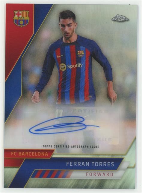 代購代標第一品牌樂淘letaoFerran Torres2023 Topps Chrome Barcelona Auto