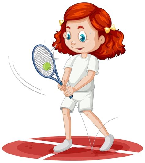 Girls Tennis Clip Art