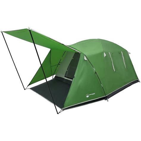 Wakeman Outdoors 4 Person Camping Tent with Attached Porch Canopy, Green - Walmart.com