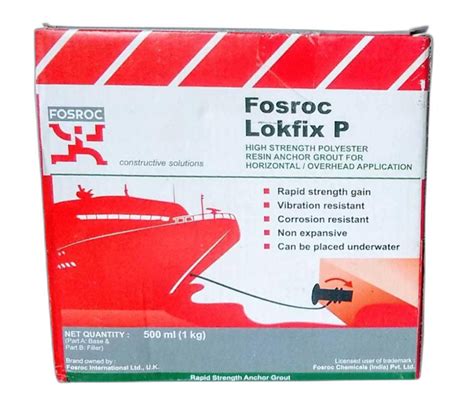 White Crystal High Strenth Polyster Fosroc Lokfix P Grout For