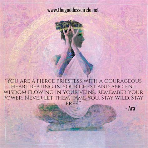 "You are a fierce priestess with a courageous heart beating in your ...