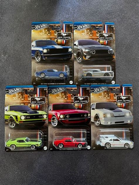 Hot Wheels 60 Years Mustang 2025 Komplettes Set 5 5 Neu Und