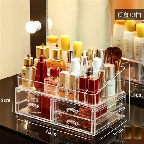 Jual Kotak Make Up Laci Acrylic Rak Kosmetik Organizer Rak