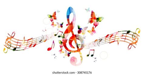 Colorful Background Music Notes Stock Vector (Royalty Free) 308745176 | Shutterstock