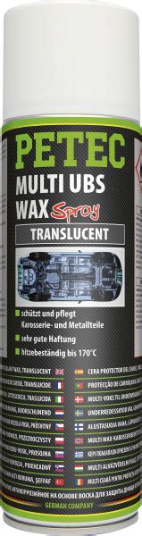 Petec Multi Ubs Wax Transparent Spray Unterbodenschutz