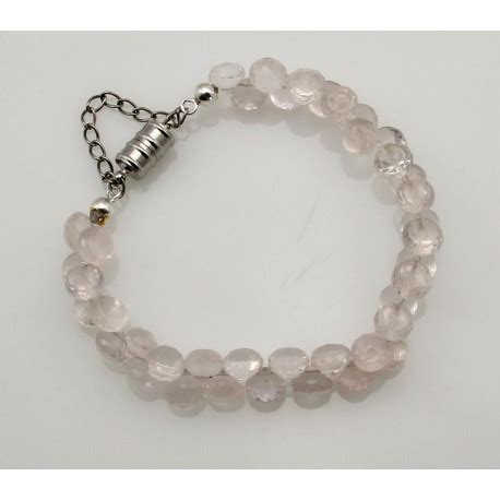 Rosenquarz Armband Rosa Quarz Pampel Facettiert Mit Magnetschlie E