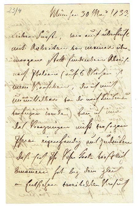 Eigenh Brief mit Unterschrift by Ludwig I König des Königreiches