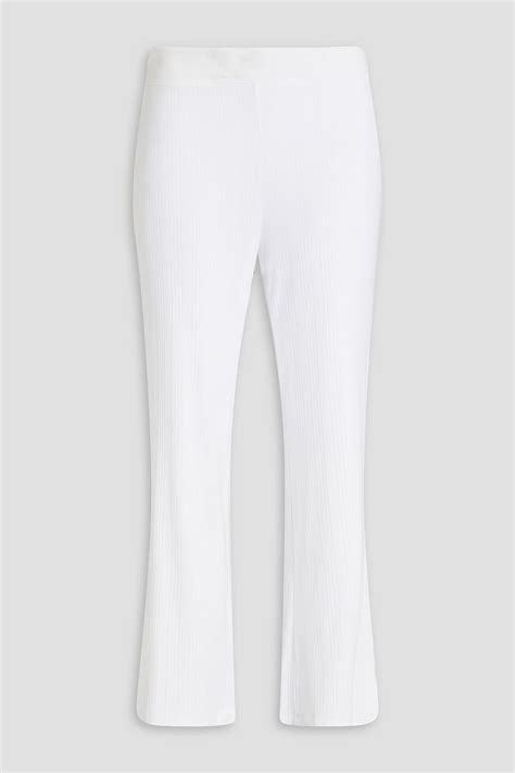 Simkhai Ribbed Stretch Modal Jersey Wide Leg Pants The Outnet