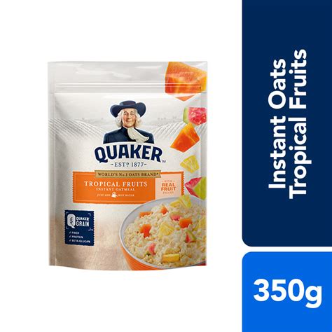 Quaker Instant Oats Tropical Fruits 350g Shopee Philippines