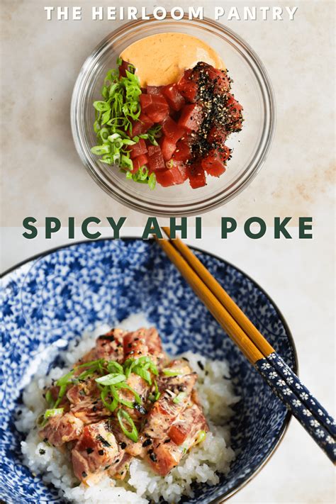 Spicy Ahi Poke Recipe With Kewpie Mayo