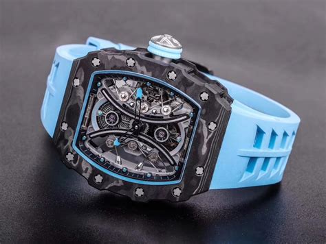 Richard Mille Replica RM 53-01 Blue Rubber Strap - Richard Mille Replica | Fake Watches 1:1 ...