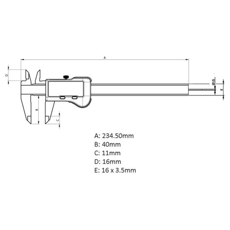 Sylvac S Cal Evo Micron Ip Digital Caliper Round Depth