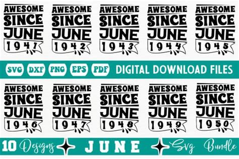 June Svg Bundle Graphic By Belysvgbundlefiles Creative Fabrica