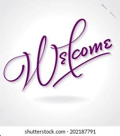 Welcome Hand Lettering Handmade Calligraphy Vector Stock Vector ...