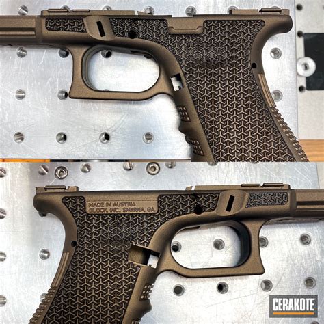 Custom Glock 23 Cerakoted Using Midnight Bronze Cerakote