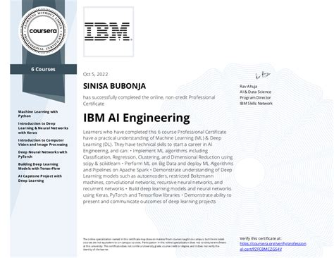 Ibm Ai Engineering Professional Certificate