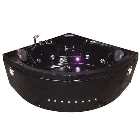 Dolphin Corner Hot Tub Black For 2 Persons 150 X 150 Cm