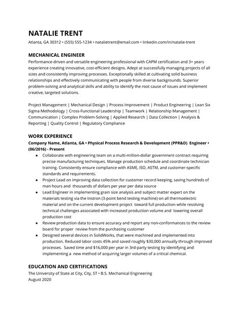 Engineering Resume Examples, Skills and Keywords - Jobscan