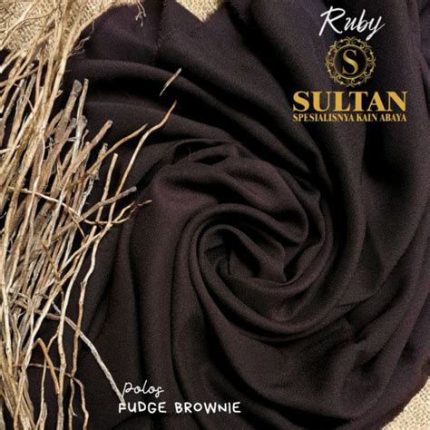 Jual Kain Abaya Sultan Ruby Woolycrepe Fudge Brownie Polos Shopee