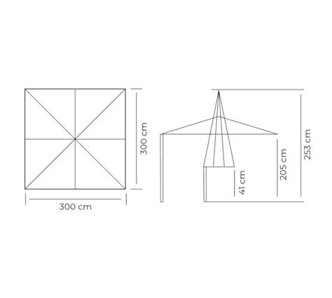 Parasol L Nea Forte Aluminio Conva Lateral Plus Acr Lico