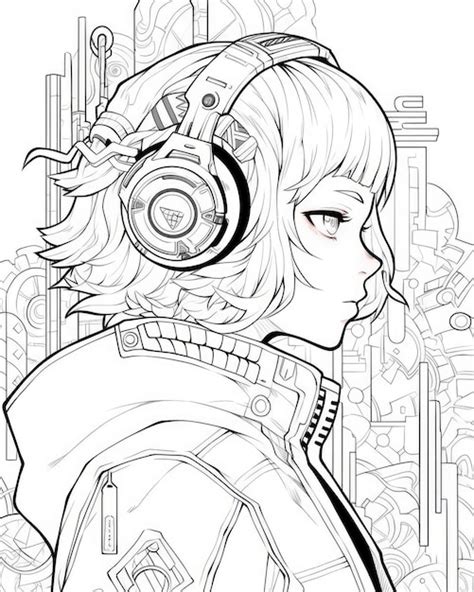 Premium Photo | Anime Coloring Page Black and White Line Art of Popular ...