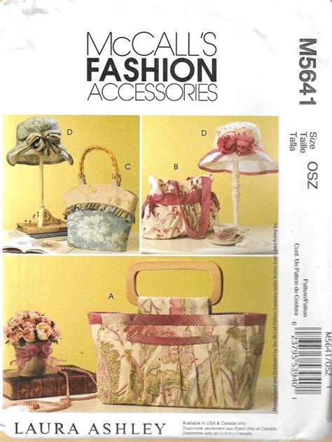 LAURA ASHLEY Mccall S Fashion Accessories Pattern 5641 Etsy