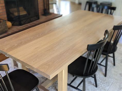 White Oak Extension Dining Table Made To Order Canterbury Woods