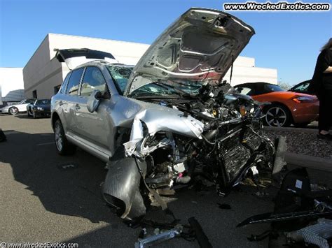 2008 Porsche Cayenne Turbo Crashes At Dealership Lot