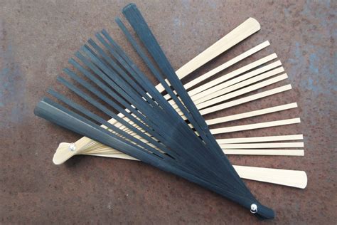 Bamboo Wood DIY Fan Sticks in 2 Finishes