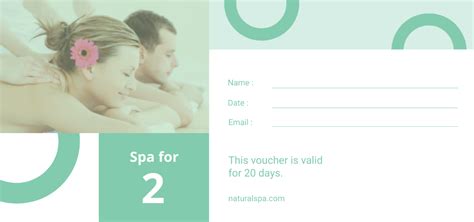 Free Spa For 2 Voucher Template - Edit Online & Download | Template.net