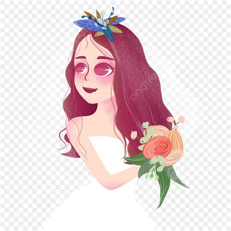 Beautiful Bride White Transparent Cartoon Hand Drawn Beautiful Bride