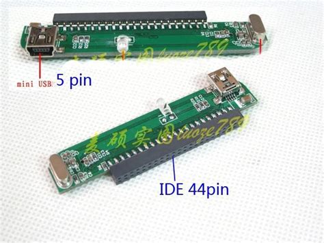 44Pin IDE PATA Parallel ATA Female to Mini USB F Converter Adapter For ...