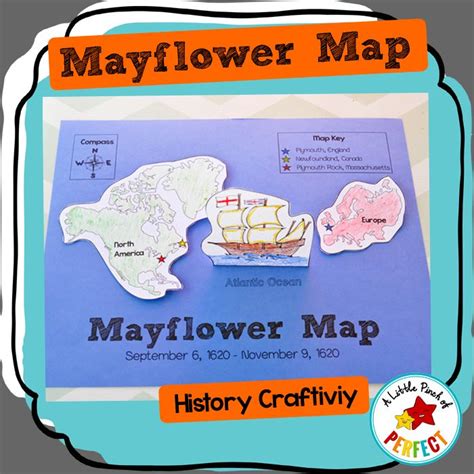 Mayflower Voyage Color and Label Map: Free Printable Kids Activity - A ...