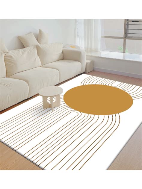 Nuevo Dise O Minimalista Alfombra De Color Crema Con Patr N De