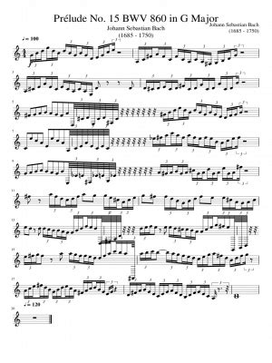 Free Sheet Music Pr Lude No Bwv In G Major By Johann