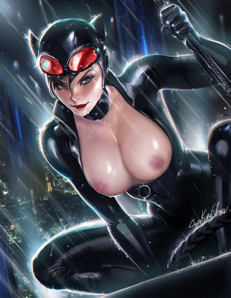 Rule 34 1girls Areola Batman Series Black Hair Blue Eyes Bodysuit Breasts Busty Catsuit