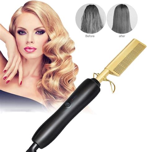 Letway Multifunctional Electric Hot Combstraightening Comb Titanium Alloy Hair Curler Combhot