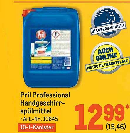Pril Professional Handgeschirr Spülmittel Angebot bei METRO