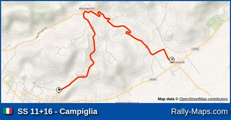 SS 11 16 Campiglia Stage Map Coppa Liburna 1988 CIAR Rally