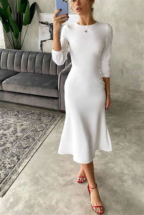 Outfit Con Vestido Blanco Para La Noche Qnoche