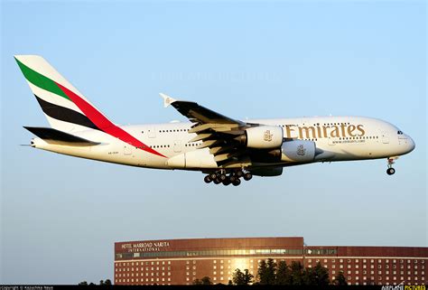 A6 EUH Emirates Airlines Airbus A380 At Tokyo Narita Intl Photo