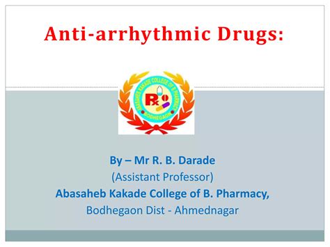 Anti-arrhythmic Drugs Guide | PPT