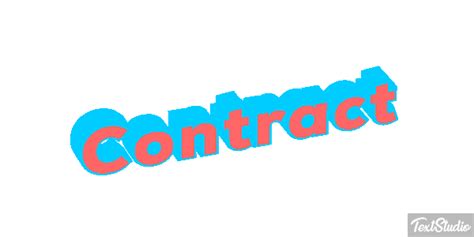 Contract Word Animated Logo Designs