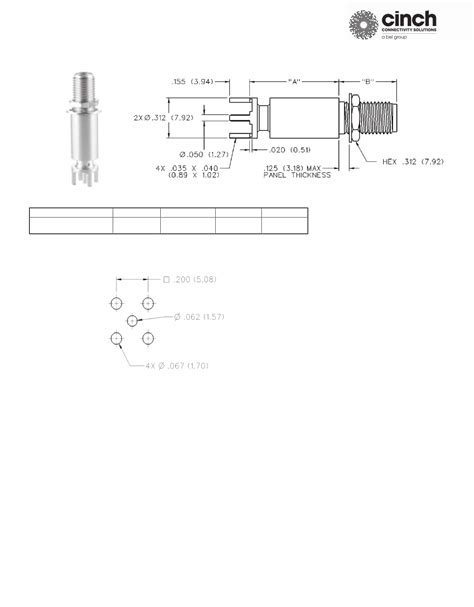 142 0701 42x Spec Datasheet By Cinch Connectivity Solutions Johnson