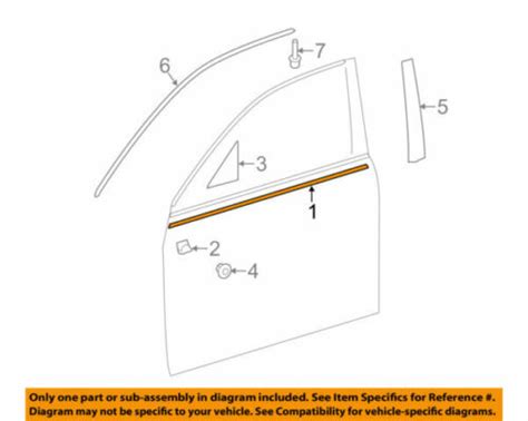 75720 53040 Toyota Moulding Assy Front Door Belt Lh 7572053040 New