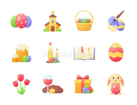 Easter Icons Stock Vector Illustration Of Bunny Celebrate 64581223