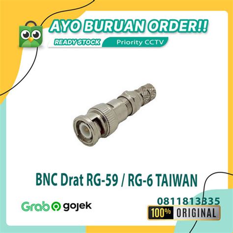 Jual BNC Drat RG 59 RG 6 Taiwan Karet Satuan Per Pcs Jakarta