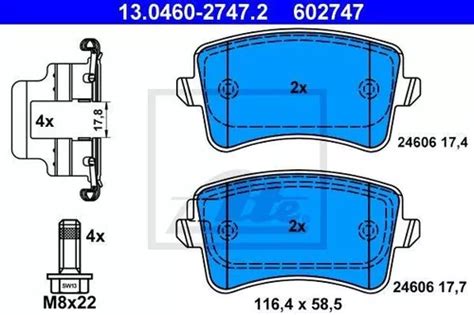 Balatas Traseras Ate Original Audi A4 Tfsi 1 8t 2016 Meses sin interés