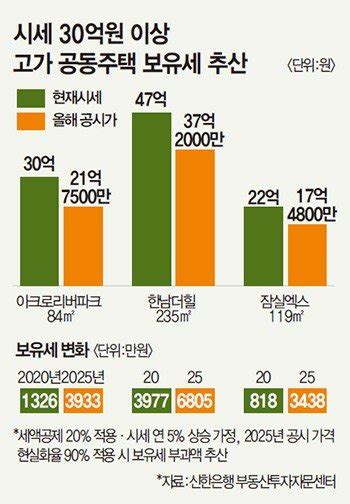 공시 가격 현실화 90 후폭풍15억 넘는 아파트 보유세 5년 뒤 3배 껑충 네이트 뉴스